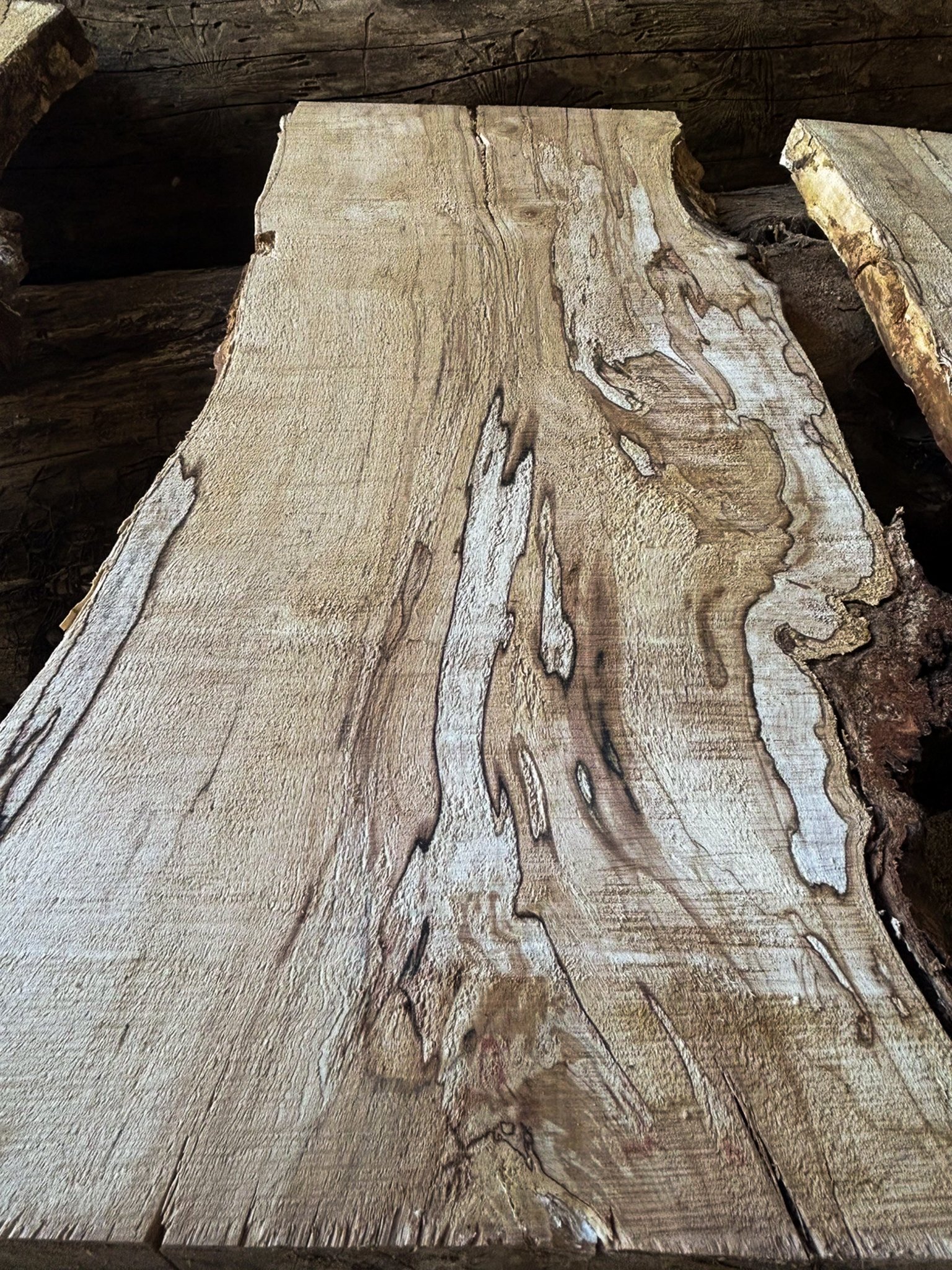Spalted Silver Birch Boards — 35 × 300–400 × 740mm - Image 4